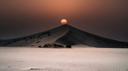 desert landscape with sunset