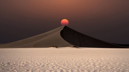 desert landscape with sunset