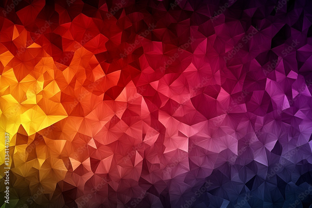 Poster abstract geometric background of circles polygons layered gradients from pink to purple bold and mod