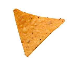 Doritos Nacho Cheese chips, isolated on a clean white background, with a transparent cutout for a crisp and clear product image