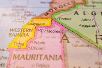 Bir Mogrein  On The World Map-Geo Political Map