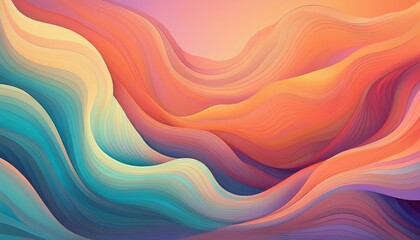 Obraz premium Vibrant fluid gradient background with abstract flowing shapes