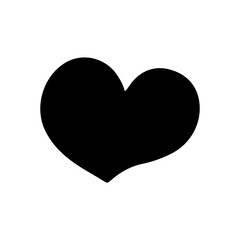 Hand drawing heart doodle sketch scribble element