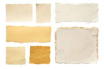 Textured paper pieces in various shapes and colors, perfect for creative projects