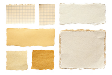 Textured paper pieces in various shapes and colors, perfect for creative projects