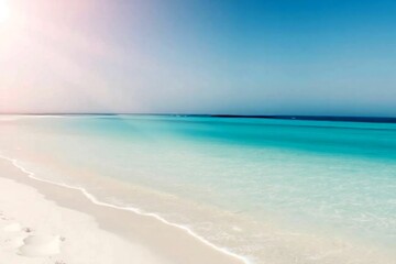 Fototapeta premium Sunny beach with clear water.