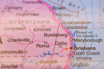Bundaberg  On The World Map-Geo Political Map