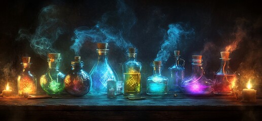 Apothecary Collection, Mystical Potions and Magical Elixirs Still Life
