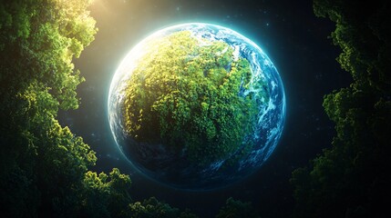 Eco clean Earth in space