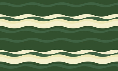 Seamless pattern of undulating green and beige waves.  Evokes calmness, nature, and fluidity. Perfect for textile design, website backgrounds, or any project needing a soothing, organic aesthetic.