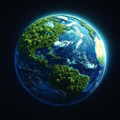 Fototapeta premium space view of green USA