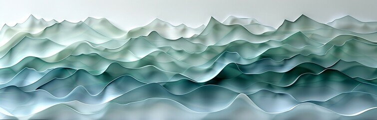 Obraz premium Seamless pattern featuring rolling hills soft earthy tones minimal lines perfect wallpaper or fabric design