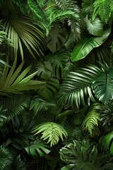 Lush Tropical Greenery: A Verdant Paradise of Exotic Foliage