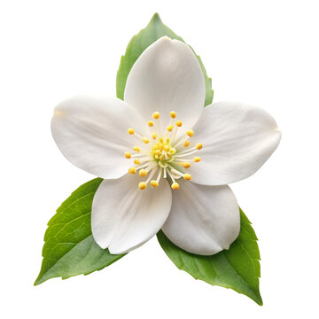 Jasmine top view isolated on transparent background  
