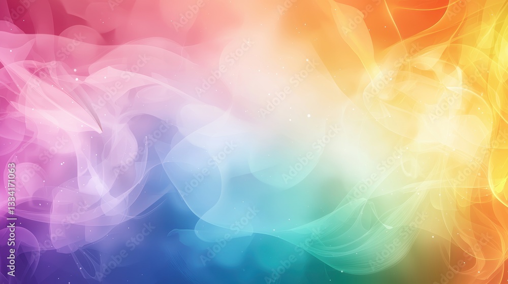 Poster vibrant abstract watercolor background with soft color gradients and gentle swirls of color