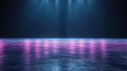Obraz premium Colorful Neon Lines in 3D Rendering with Glowing Effects on a Dark Background