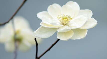 Serene White Flower Bloom  Hope  Resilience  Condolences