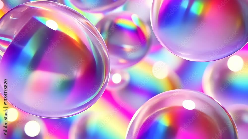Poster abstract iridescent holographic crystal glass plates against reflecting colors prismatic gradient ra