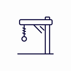hanging gallows icon sign vector