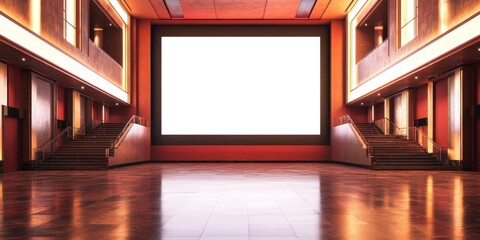 Grand hall with large screen