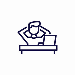 office relax icon sign vector