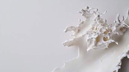 Obraz premium Dynamic Milk Splash Creamy White Liquid Burst High Resolution Photo