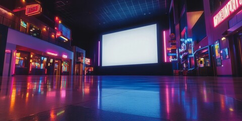 Obraz premium Retro Arcade Cinema Interior
