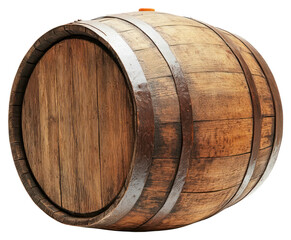 A wooden barrel lying ammunition weaponry grenade.