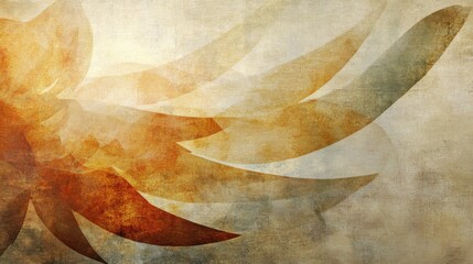 Abstract Warm Tones with Fluid Shapes and Soft Textures Background