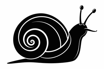 snail line art silhouette vector illustration