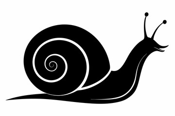 snail line art silhouette vector illustration