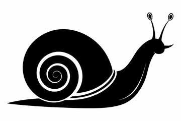 snail line art silhouette vector illustration