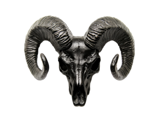 Isolated Decorative Ram Skull Dark Gothic