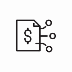 financial document tech icon sign vector