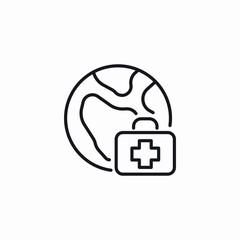 global medicine icon sign vector