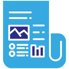 Newspaper icon in Glyph Dual Color Style. Simple Vector Design. Simple Vector Glyph Icon