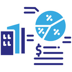 Equity icon in Glyph Dual Color Style. Simple Vector Design. Simple Vector Glyph Icon