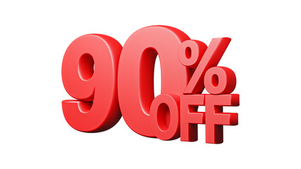 3d rendering of a 90 percent discount