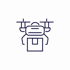 drone delivery icon sign vector