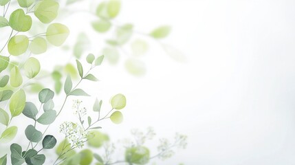 Watercolor Greenery  Seamless Floral Pattern  Botanical Illustration  White Background