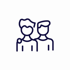 friend support icon sign vector