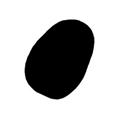Potato food vegetable black realistic vector silhouette