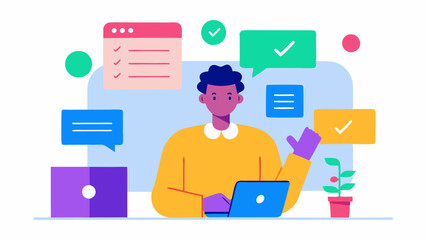 Ethics Toolkit A colorful toolkit spread out on a table showing various resources like checklists guidelines and case studies related to AI ethics with a consultant explaining