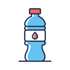 A captivating outline style icon of water bottle