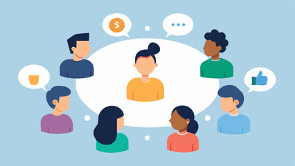 Emergency Fund Workshop An illustration of a workshop where employees create a visual plan for building an emergency fund using a large poster that outlines steps and tips.