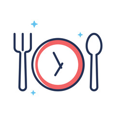 Fototapeta premium A handy linear style icon depicting iftar time