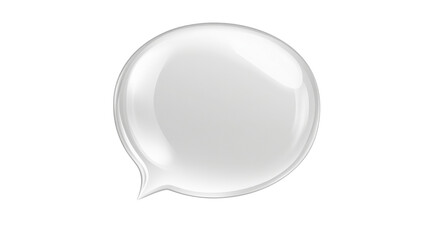 blank speech bubble isolated on white background