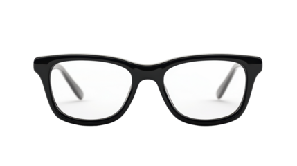 Isolated Classic Black Framed Eyeglasses for Vision Correction