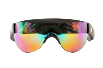 Isolated Fashion Sunglasses with Rainbow Reflecting Lenses