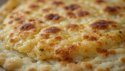 Delicious Golden Brown Baked Mac and Cheese Dish Close Up